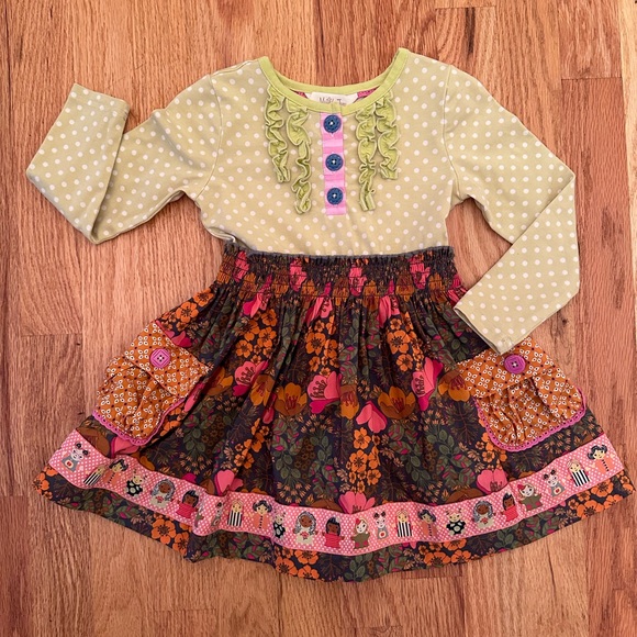 ❌SOLD❌ Matilda Jane Size 2t 2 Make Believe As A Princess Dress Fall Polka Dots - Picture 1 of 9